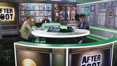 Daniel Riolo, Nicolas Vilas et Jérôme Rothen, le 6 juin 2019 sur le plateau de l'After Foot de RMC.