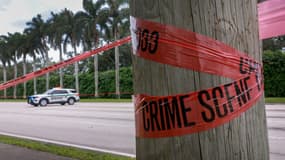 Un bandeau délimitant une scène de crime en Floride aux États-Unis le 17 septembre 2024 (Photo d'illustration)