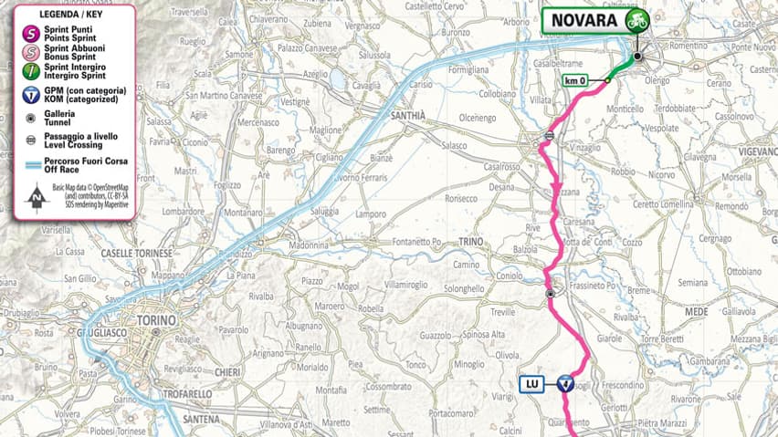 La carte de la troisième étape du Giro 2024
