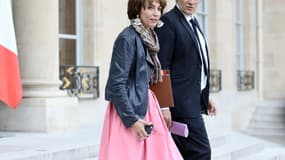 Marisol Touraine et Stéphane Le Foll le 28 septembre 2016 à la sortie du conseil des ministres.
