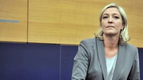 Marine Le Pen lors d'une conférence de presse au Parlement européen à Strabourg, le 19 janvier 2011.