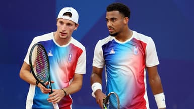 Ugo Humbert et Arthur Fils associés lors des JO 2024 de Paris, le 29 juillet 2024