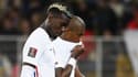 Paul Pogba et Presnel Kimpembe lors d'Ukraine-France