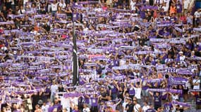 Des supporters de Toulouse, le 1er octobre 2023