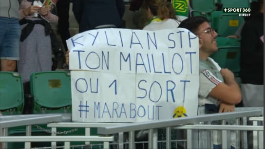 Banderole sur Kylian Mbappé