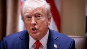 Le président américain Donald Trump s'exprimant lors d'une réunion du cabinet à la Maison Blanche, le 26 février 2025, à Washington DC (États-Unis). (Photo d'illustration)