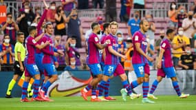 Les joueurs du Barça pour la première au Camp Nou