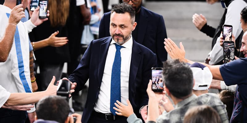 Roberto De Zerbi avec l'OM le 18 octobre 2025
