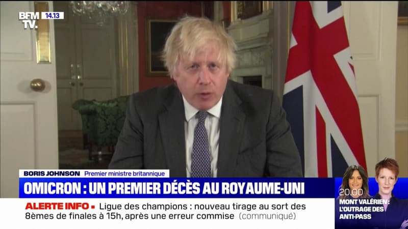 Boris Johnson annonce le premier décès dû au variant Omicron et incite la population à faire sa dose de rappel