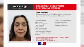 Un appel à témoins pour retrouver Hayat Jaafari dans les Yvelines ou en Essonne.