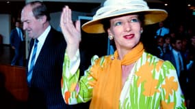 La reine Margrethe II en 1987 au Parlement européen.