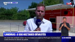 Le point à la mi-journée sur l'incendie de Landiras, qui a déjà ravagé 6500 hectares