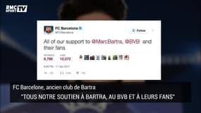 Explosions à Dortmund: Vague de soutien à Bartra, blessé au poignet