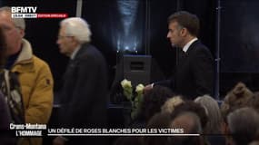 Crans-Montana: à son tour, Emmanuel Macron a déposé une rose blanche sur le mémorial en hommage aux victimes de l'incendie