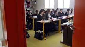 Des élèves de l'Internat d'excellence de Sourdun, en Seine-et-Marne, en 2012