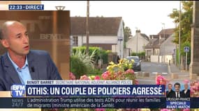 Couple de policiers agressé: Macron assure que les "voyous seront retrouvés et punis" (1/2)