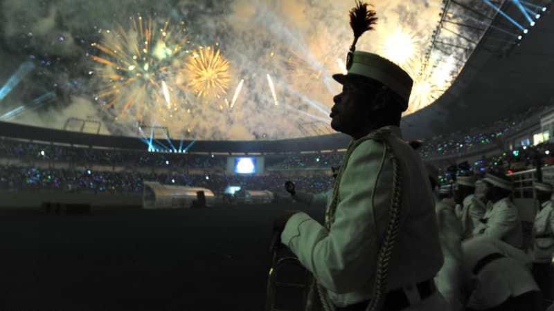 Cérémonie d'ouverture de la CAN 2012 à Bata, le 21 janvier, lors de Guinée équatoriale - Libye (1-0)