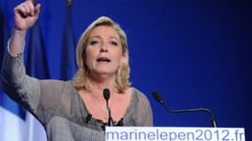 Marine Le Pen présidente du Front national, pendant la campagne présidentielle de 2012.