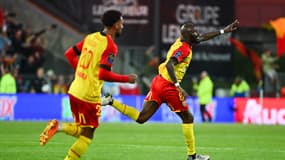 Seko Fofana célèbre son but face à l'OM, le 6 mai 2023.
