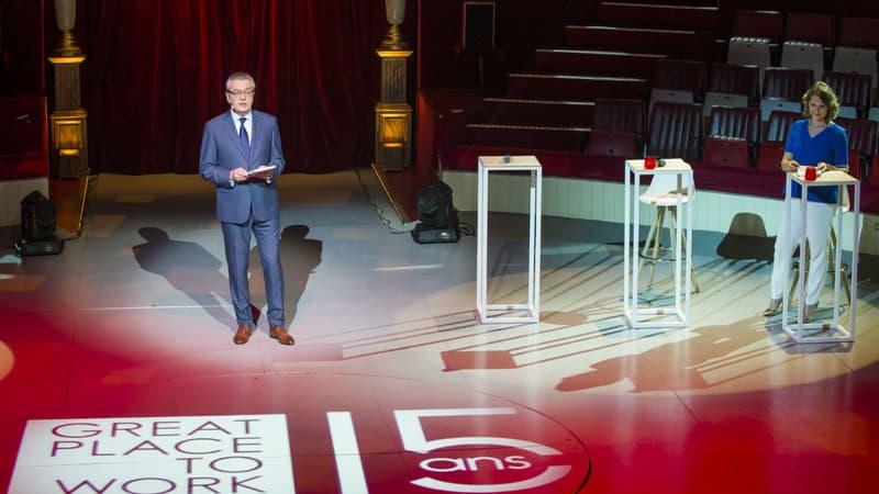 La cérémonie "Great Place To Work" a récompensé des entreprises "où il fait bon travailler", à Paris, le 21 mars 2017