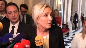 Marine Le Pen, la présidente du groupe Rassemblement national à l'Assemblée nationale, le 19 décembre 2022