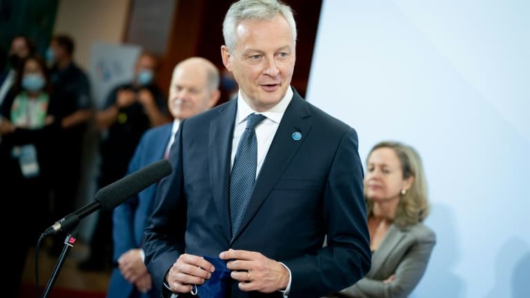 Le ministre de l'Economie Bruno Le Maire à Berlin, le 11 septembre 2020, à l'occasion d'une réunion informelle des ministres européens des Finances