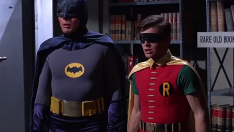 Adam West et Burt Ward dans les rôles de Batman et Robin