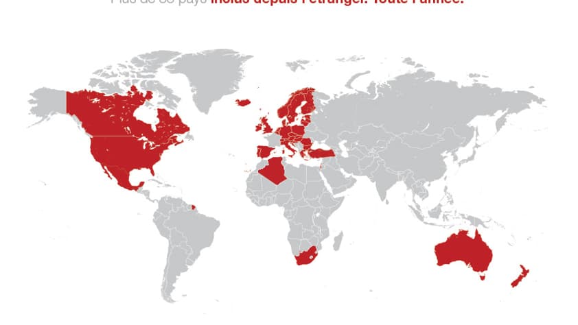 Pays bénéficiant des 25Go d'internet par mois avec Free Pays bénéficiant des 25Go d'internet par mois avec Free