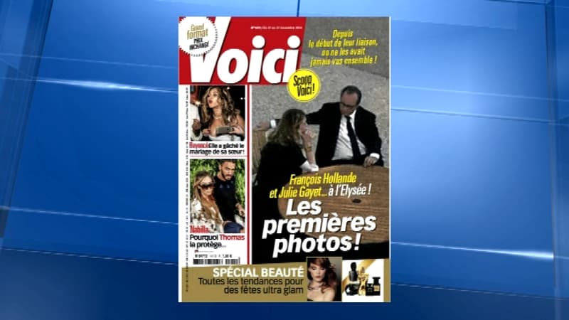 La Une de Voici avec de nouvelles photos volées de François Hollande et de Julie Gayet 