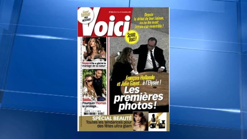 La Une de Voici avec de nouvelles photos volées de François Hollande et de Julie Gayet