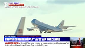 Trump décolle à bord d'Air Force One pour la dernière fois