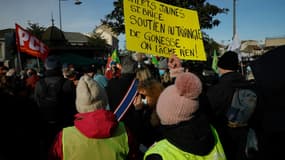 Manifestation de soutien à la ZAD du Triangle de Gonesse, le 13 février 2021.