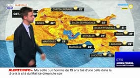 Météo Bouches-du-Rhône: un ciel voilé ce lundi, jusqu'à 23°C attendus à Marseille