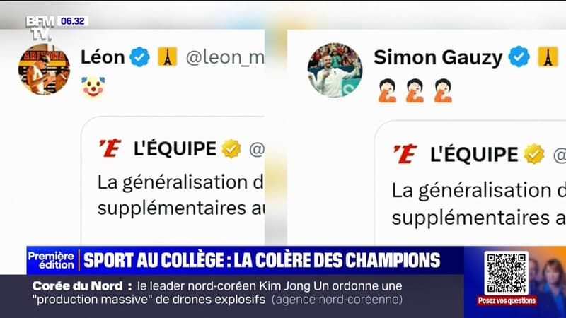 Léon Marchand dénonce l'abandon de la généralisation des deux heures de sport en plus au collège