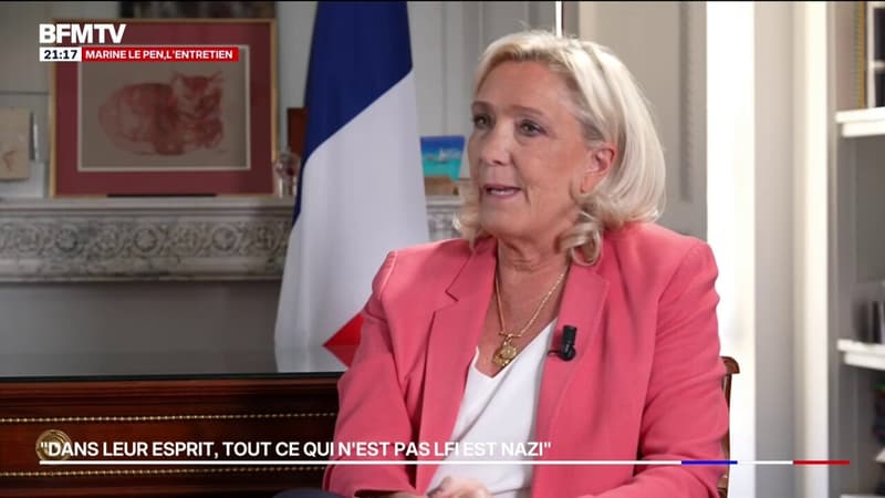 Marine Le Pen dénonce "une forme d'intimidation" de Mathilde Panot (LFI) qui assure que les Insoumis "n'accepteront jamais" que le RN "prenne le pouvoir par les urnes"