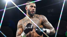 Le boxeur français Tony Yoka lors de son combat face à Ryad Mehry à Roland-Garros