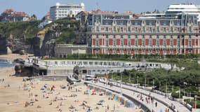 Une plage de Biarritz, dans le sud-ouest de la France, le 22 août 2019 (photo d'illustration).