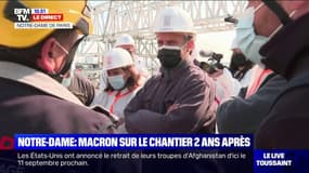 "On a travaillé 24h sur 24, 6 jours sur 7 pour rattraper les cas contacts": les ouvriers de Notre-Dame rencontrent Emmanuel Macron