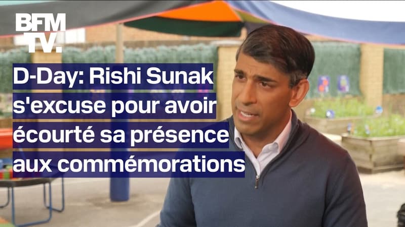 Rishi Sunak s'excuse après avoir écourté sa présence aux commémorations du Débarquement