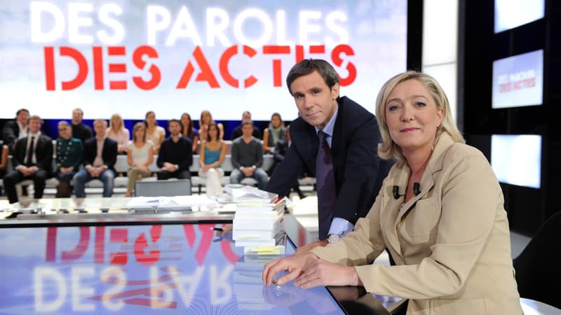 Marine Le Pen, lors d'un précédent passage dans l'émission Des paroles et des actes sur France 2.