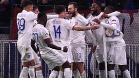 Les joueurs de l'OL face à la Juventus, le 26 février 2020