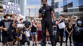 Michael B. Jordan lors d'une manifestation pour George Floyd