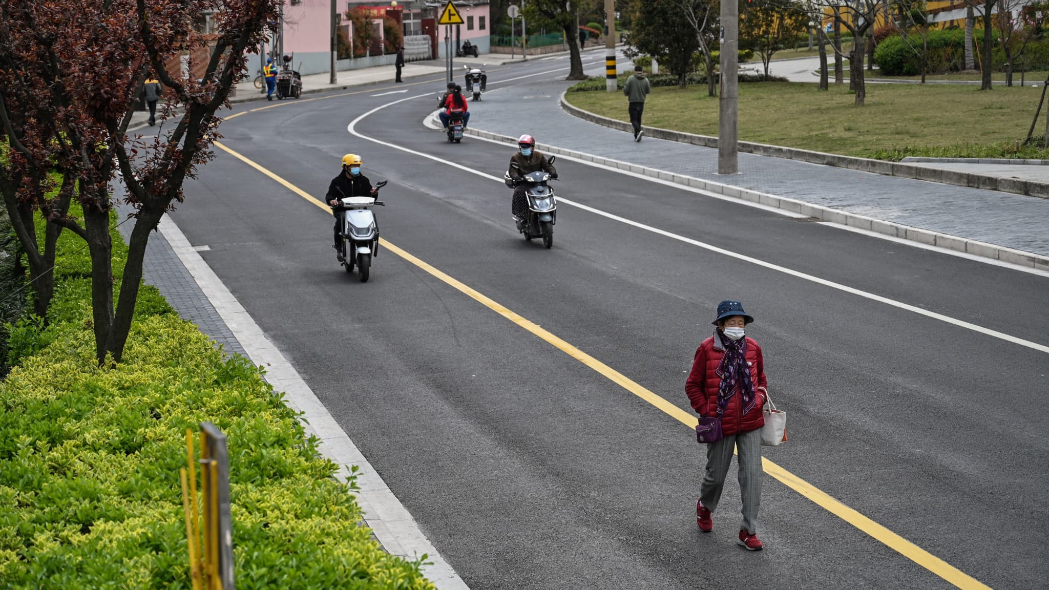 Une rue déserte de Shanghai, le 28 mars 2022