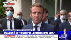Emmanuel Macron à Beyrouth: "Je me devais d'être là pour apporter cette amitié au peuple libanais"