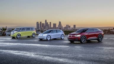 Les trois principaux concepts électriques présentés par Volkswagen ces dernières années, dont l'ID dévoilé à Paris en 2016.