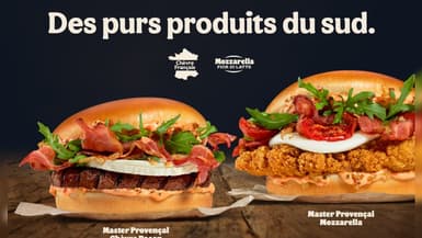 Ce mardi 26 mars, l'enseigne de fast-food Burger King a dévoilé une série de trois burgers, nommée "Les masters provençaux"