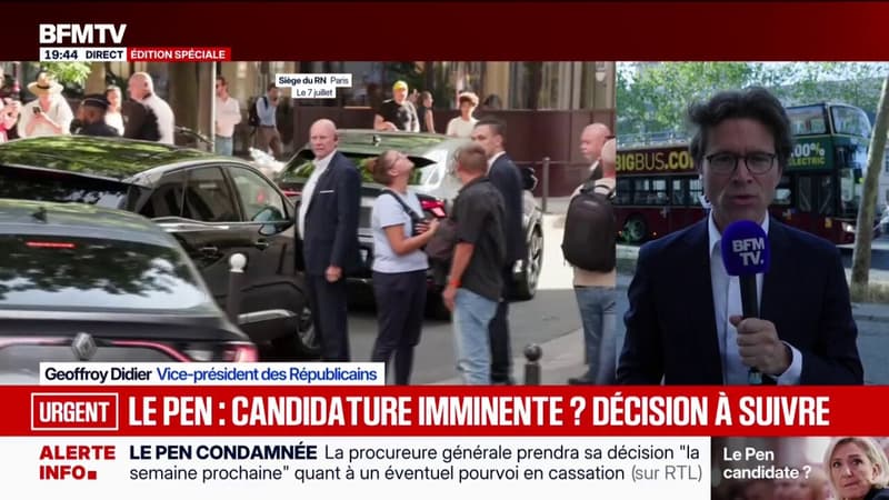 Futur candidat du RN: "Pour les Français, le fait que ce soit Marine Le Pen ou Jordan Bardella ne changera strictement rien", estime Geoffroy Didier, vice-président des Républicains