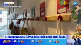 Strasbourg: au cœur de l'école Saint-Jean, occupée par des enseignants et des parents pour héberger des familles sans-abri