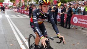 Remco Evenepoel sur la 2e étape du Tour d'Espagne 2023, le 27 août 2023.