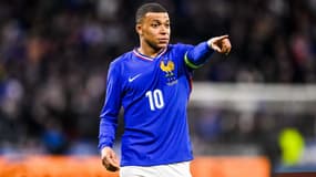 Kylian Mbappé avec l'équipe de France en mars 2024